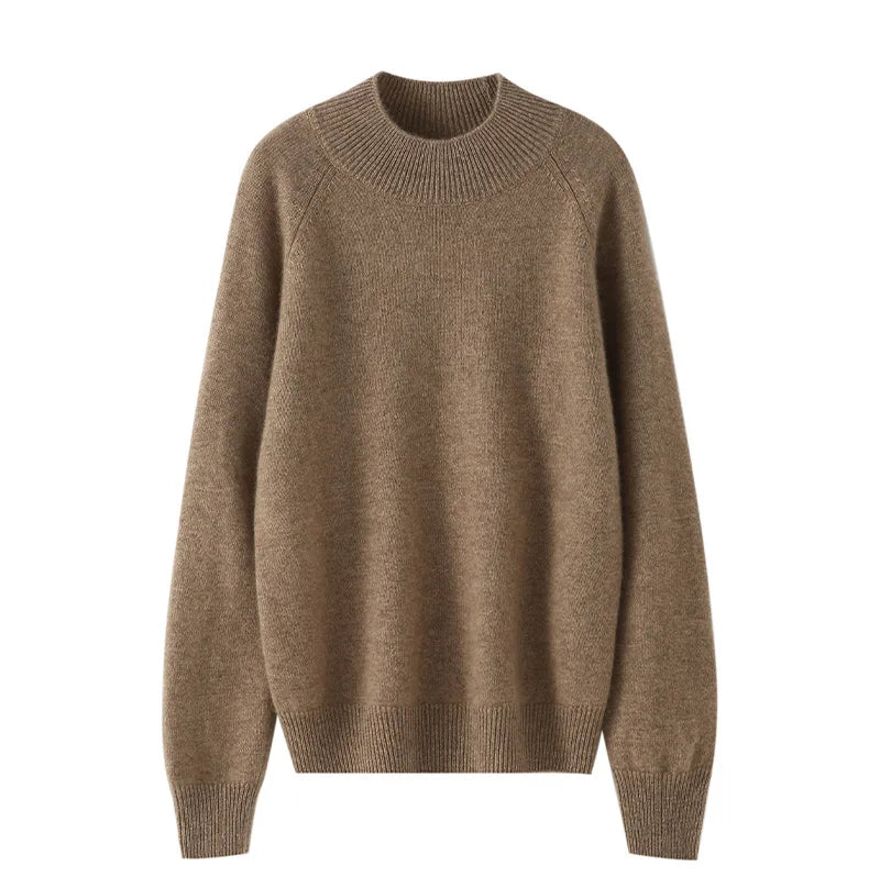 Stylish Cashmere Turtleneck Thick Knitted Sweater