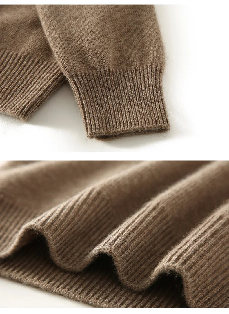Stylish Cashmere Turtleneck Thick Knitted Sweater
